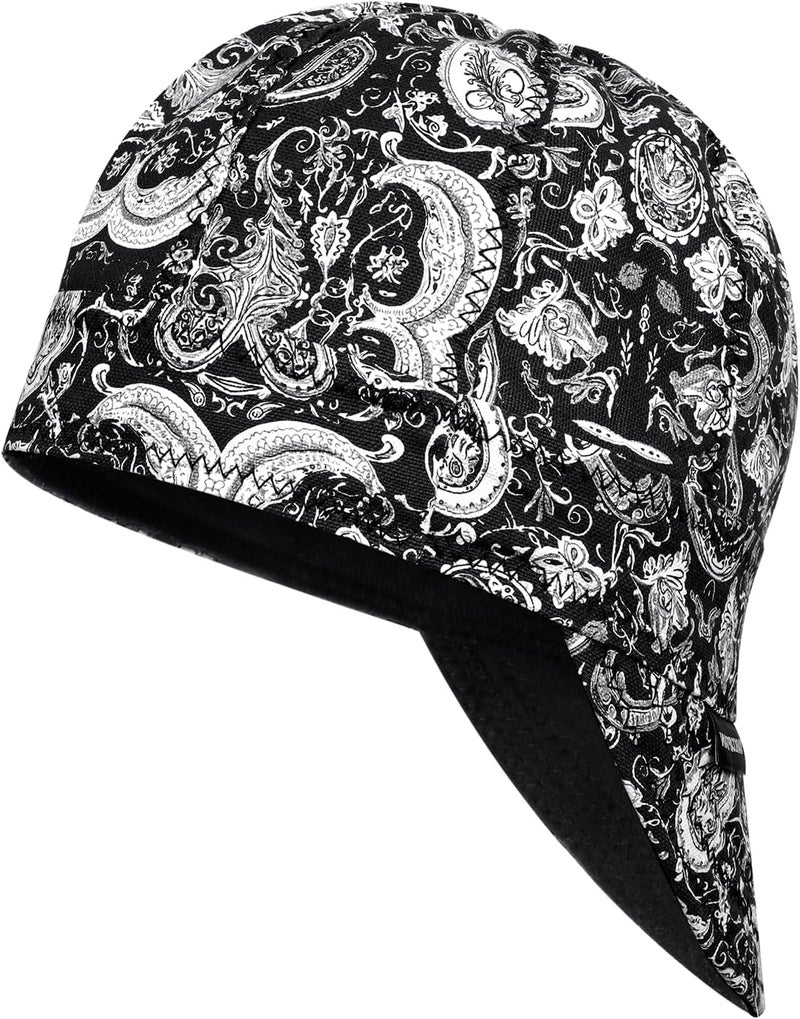 ARCCAPTAIN Reversible Welding Cap, 8 Panel Protective Welders Cap, 10 oz Fireproof Cotton Comforts for Safety and Protection While Welding to Men Women, Cashew, 7 7/8 - Image 1